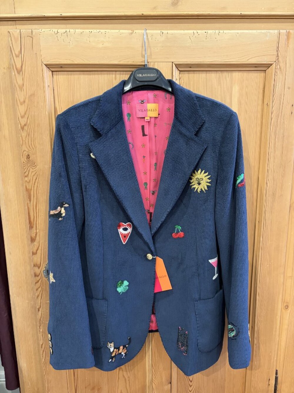 Vilagallo Navy Blue Corduroy Jacket - Picture 2 of 4